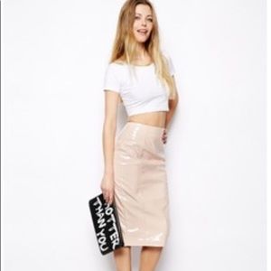 ASOS Skirt in Patent PU Size US 6